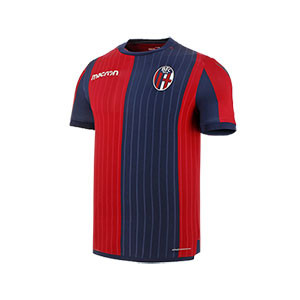 Camiseta Macron Bolonia 1a 18 - 2019 - Camiseta Macron primera equipación Bolonia 2018 - 2019 - azul marino y roja - frontal