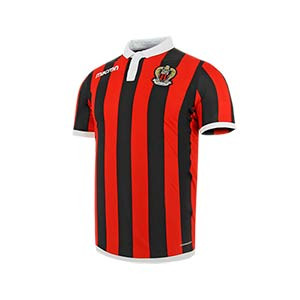 Camiseta Macron Niza 1a 2018 - 2019 - Camiseta Macron primera equipación Niza 2018 - 2019 - roja y negra - frontal