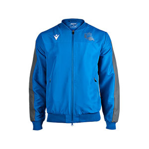 Chaqueta chándal Macron Real Sociedad - Chaqueta chándal Macron Real Sociedad  2019 2020 - azul - frontal