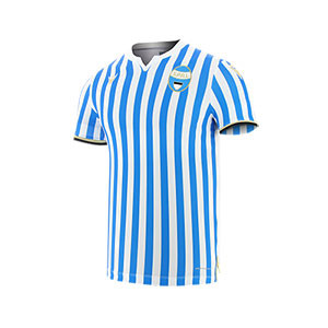 Camiseta Macron SPAL 2019 2020 - Camiseta Macron primera equipación SPAL 2019 2020 - blanca y azul celeste - frontal