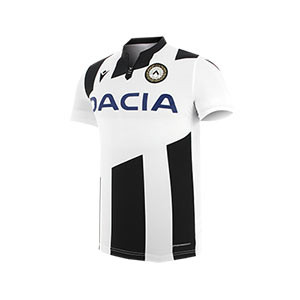 Camiseta Macron 2a Udinese 2019 2020 - Camiseta Macron primera equipación Udinese 2019 2020 - blanca y negra - frontal