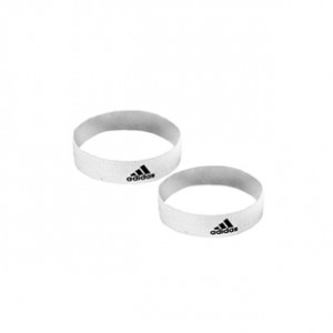 Sujeta medias adidas - Cintas sujeta medias talla única con velcro adidas (2 uds) - Blanco - frontal conjunto