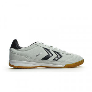 Hummel Old School DK Futsal Suede - Zapatillas de fútbol sala de piel Hummel suela lisa - Gris - 613129124-OLD SCHOOL DK FUTSAL SUEDE