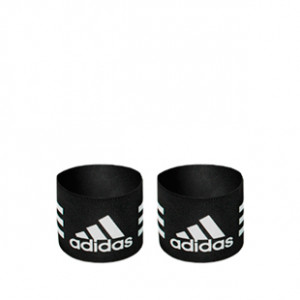 Cinta sujeta espinilleras adidas - Cinta de velcro sujeta espinilleras adidas talla única (2 uds) - Negro - frontal