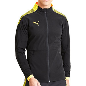 Chaqueta Puma ftblNXT Pro - Chaqueta de entrenamiento Puma - negra y amarilla - frontal