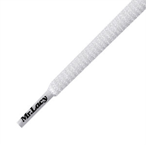 Cordones Runnies Hydrophobic  - 120 cm largo x 5 mm ancho - Blanco - frontal