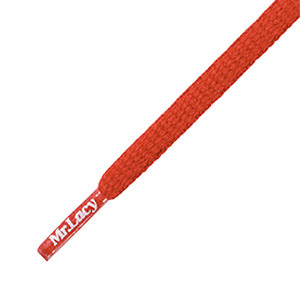 Cordones Runnies Hydrophobic  - 120 cm largo x 5 mm ancho - Rojo - frontal