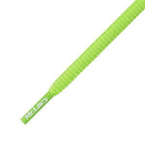 Cordones Runnies Hydrophobic  - 120 cm largo x 5 mm ancho - Verde Lima - frontal