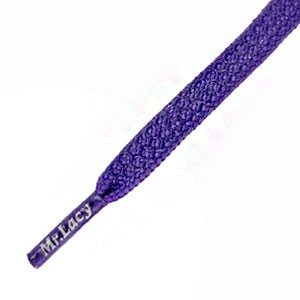 Cordones Goalies planos y finos - 125 cm largo x 6 mm ancho - Morado - frontal