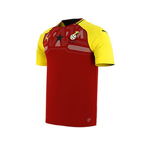 Camiseta Puma 1a Ghana 2018 - Camiseta oficial primera equipación selección Ghana 2018 - Rojo / Amarillo - frontal