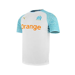 Camiseta 1a Olympique Marsella Puma 2018 2019 - Camiseta Puma primera equipación Olympique Marsella 2018 - 2019 - blanca - frontal