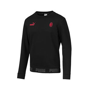 Sudadera Puma Milan Ftbl Culture - Sudadera de algodón Puma Milán 2019 2020 - negra - frontal