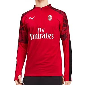 Sudadera Puma Milan entreno 2019 2020 - Sudaera de entrenamiento Puma AC MIlan 2019 2020 - roja - frontal