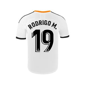 Camiseta Puma Valencia Rodrigo 2019 2020 - Camiseta Rodrigo Moreno Puma primera equipación Valencia 2019 2020 - blanca - trasera