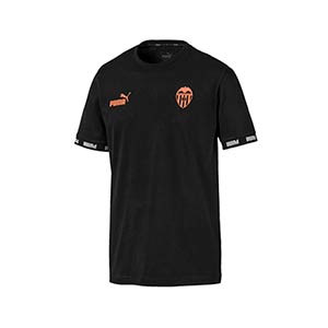 Camiseta Puma Valencia Ftbl Culture - Camiseta mantga corta algodón Puma Valencia 2019 2020 - negra - frontal