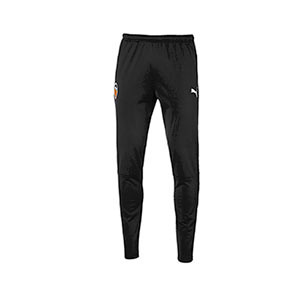 Pantalón Puma Valencia entreno 2019 2020 - Pantalón largo entrenamiento Puma Valencia 2019 2020 - negro - frontal