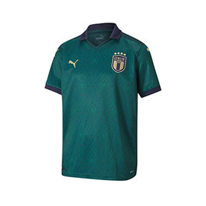 Camiseta Puma 3a Italia niño 2019 2020 - Camiseta infantil Puma 3a equipación Italia 2019 2020 - verde oscuro - frontal