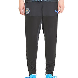 Pantalón Puma Manchester City entreno 2019 2020 - Pantalón largo de entrenamiento Puma Manchester City 2019 2020 - negro - frontal