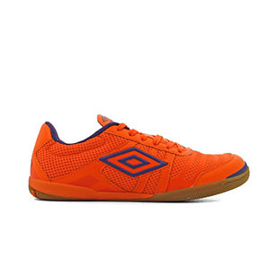 Umbro Futsal Tunder IC - Zapatillas de fútbol sala Umbro suela lisa IC - naranjas flúor - pie derecho