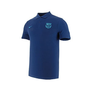 Polo Nike Barcelona Crew - Polo oficial Nike del FC Barcelona 2018 2019 - azul marino - frontal