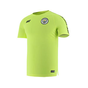 Camiseta entreno Man. City  Squad 18-19 - Camiseta de entrenamiento Nike Manchester City 2018 - 2019 - amarilla flúor - frontal