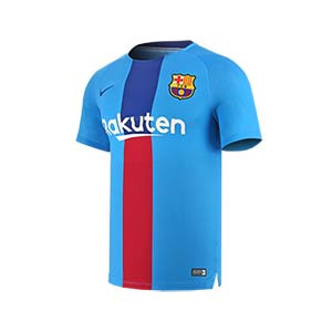 Camiseta Nike Barça pre-match 2018 2019 - Camiseta calentamiento FC Barcelona 2018 2019 - azul celeste - frontal