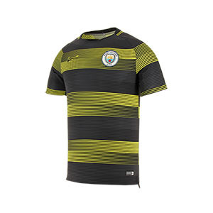 Camiseta Nike M. City pre-match 2018 2019 - Camiseta pre partido Manchester City 2018 2019 - negra y amarilla - frontal