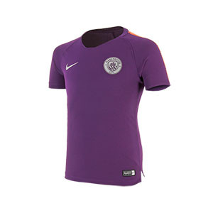 Camiseta Nike Man City entreno niño Squad 18 2019 - Camiseta infantil de entrenamiento Nike Manchester City 2018 - 2019 - morada - frontal