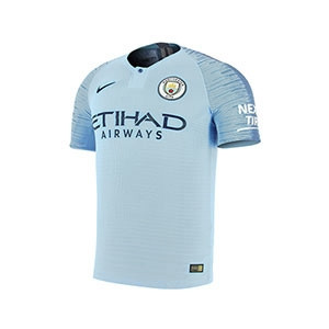 Camiseta Man. City Vapor Match 18 - 19 - Camiseta auténtica Nike primera equipación Manchester City 2018 - 2019 - Azul Celeste - frontal