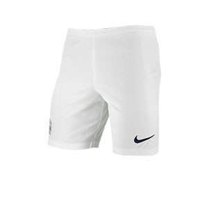 Short Manchester City Stadium 18 - 19 - Pantalón corto Nike primera equipación Manchester City 2018 - 2019 - Blanco - frontal