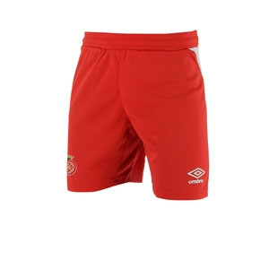 Short Umbro Girona 2018 2019 - Pantalón cortro primera equipación Umbro Girona FC 2018 2019 - rojo - frontal