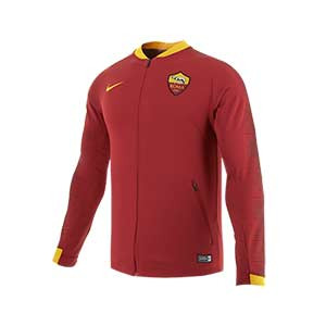 Chaqueta himno AS Roma 18 - 19 - Chaqueta himno Nike oficial del AS Roma 2018 - 2019 - Granate - frontal