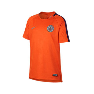 Camiseta Nike City pre-match niño UCL 2018 2019 - Camiseta infantil pre-match Nike Manchester City Champions 2018 2019 - naranja - frontal