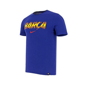 Camiseta algodón Nike Barcelona Preseason - Camiseta de algodón Nike FC Barcelona - azul marino - frontal