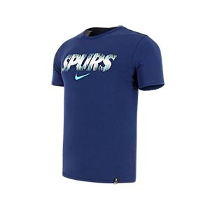 Camiseta Tottenham Nike Preseason - Camiseta de algodón de manga corta Tottenham 2018 - 2019 - azul marino - frontal