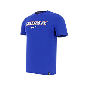 Camiseta algodón Nike Chelsea Preseason - Camiseta de algodón Nike Chelsea 2018 - 2019 - azul - frontal