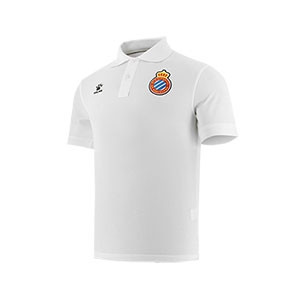 Polo Kelme Espanyol entrenador 2018 2019 - Polo oficial del RCD Espanyol del cuerpo técnico 2018 2019 - blanco - frontal