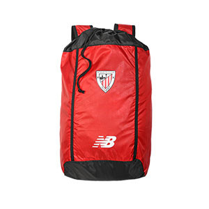 New Balance Athletic Club - Mochila de deporte New Balance oficial Athletic de Bilbao 2019 2020 - roja y negra - frontal