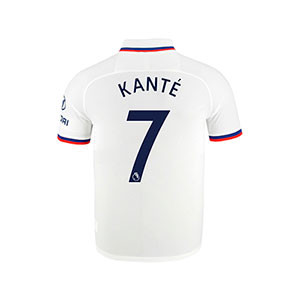 Camiseta Nike 2a Chelsea Kanté 19 20 Stadium - Camiseta Nike segunda equipación N'Golo Kanté Chelsea 2019 2020 - blanca - trasera