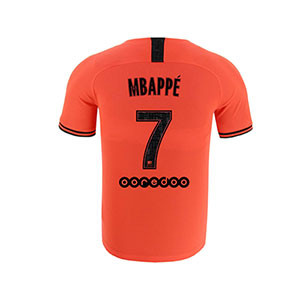 Camiseta Nike PSG 2a Mbappé 2019 2020 Stadium - Camiseta Mbappé Nike x Jordan segunda equipación Paris Saint-Germain 2019 2020 - roja - trasera