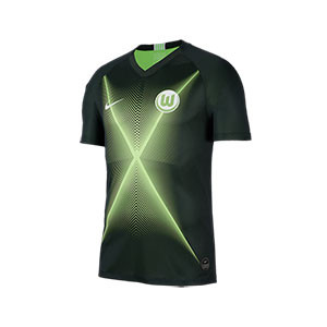 Camiseta Nike Wolfsburgo 2019 2020 Stadium - Camiseta Nike primera equipación Wolfsburgo 2019 2020 - verde oscuro - frontal