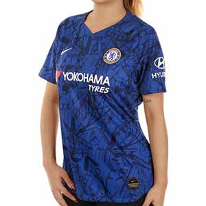 Camiseta Nike Chelsea 1a mujer 19 2020 Stadium - Camiseta mujer Nike primera equipación Chelsea 2019 2020 - azul - frontal