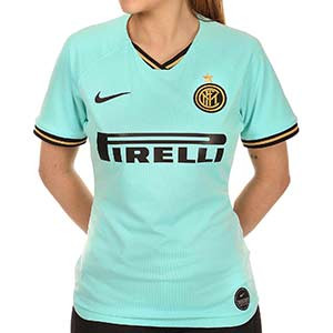 Camiseta Nike 2a Inter mujer 19 2020 Stadium - Camiseta mujer Nike segunda equipación Inter de Milán 2019 2020 - azul turquesa - frontal