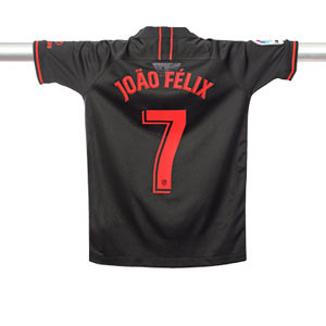 Camiseta Nike Joao Felix 2a Atlético niño 19 20 Stadium - Camiseta Joao Felix infantil Nike segunda equipación Atlético de Madrid 2019 2020 - negra - frontal