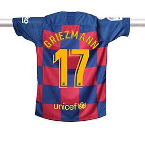 Camiseta Nike Barcelona Griezmann niño 19 2020 Stadium - Camiseta infantil Griezmann Nike primera equipación FC Barcelona 2019 2020 - azulgrana - frontal