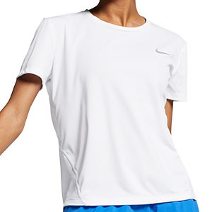 Camiseta Nike Miler mujer - Camiseta de entrenamiento para Mujer Nike Miler - blanca - frontal