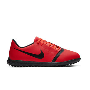 Nike Jr. Phantom Venom Club TF - Zapatillas multitaco para niño Nike Football suela turf - rojas - pie derecho