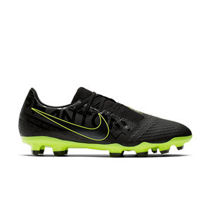 Nike Phantom Venom Academy FG - Botas de fútbol Nike FG para césped natural o artificial de última generación - negras y amarillo flúor - derecho