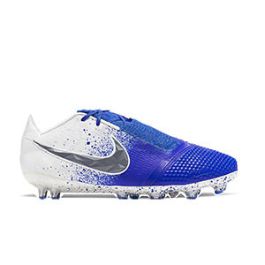 Nike Phantom Venom Elite AG-PRO - Botas de fútbol Nike AG-PRO para césped artificial - azules y blancas - pie derecho