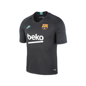 Camiseta Nike Barcelona entreno UCL 19 2020 Breathe Strike - Camiseta manga corta de entrenamiento Champions League FC Barcelona 2019 2020 - gris - frontal